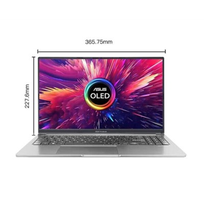 华硕（ASUS）Pro15 便携式计算机 无畏Pro15 2.8K OLED轻薄高性能设计游戏办公笔记本电脑 银R7-5800H 2.8K 120Hz 16G内存 512G固态